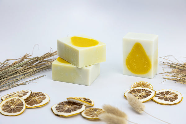 Lemon W/ Jasmine & Peppermint Essential Oil Soaps | Handmade