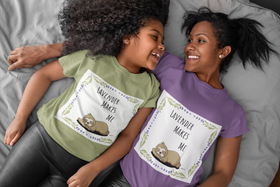 Lavender Makes Me Sleepy T-Shirt - Relaxing Sloth Design